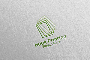 Book Printing Company Logo Design 88