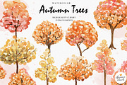 Autumn trees clipart, an Illustration by Chonnieartwork (Thumbnail 1 of 4)