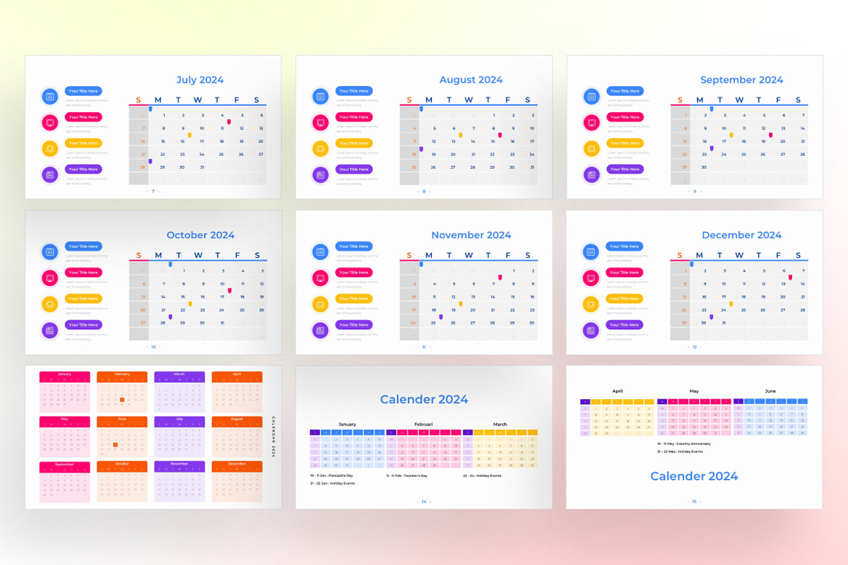 2024 Calendar PowerPoint Infographic, a Presentation Template by Digitcase x Wealthwells (Photo 3 of 4)