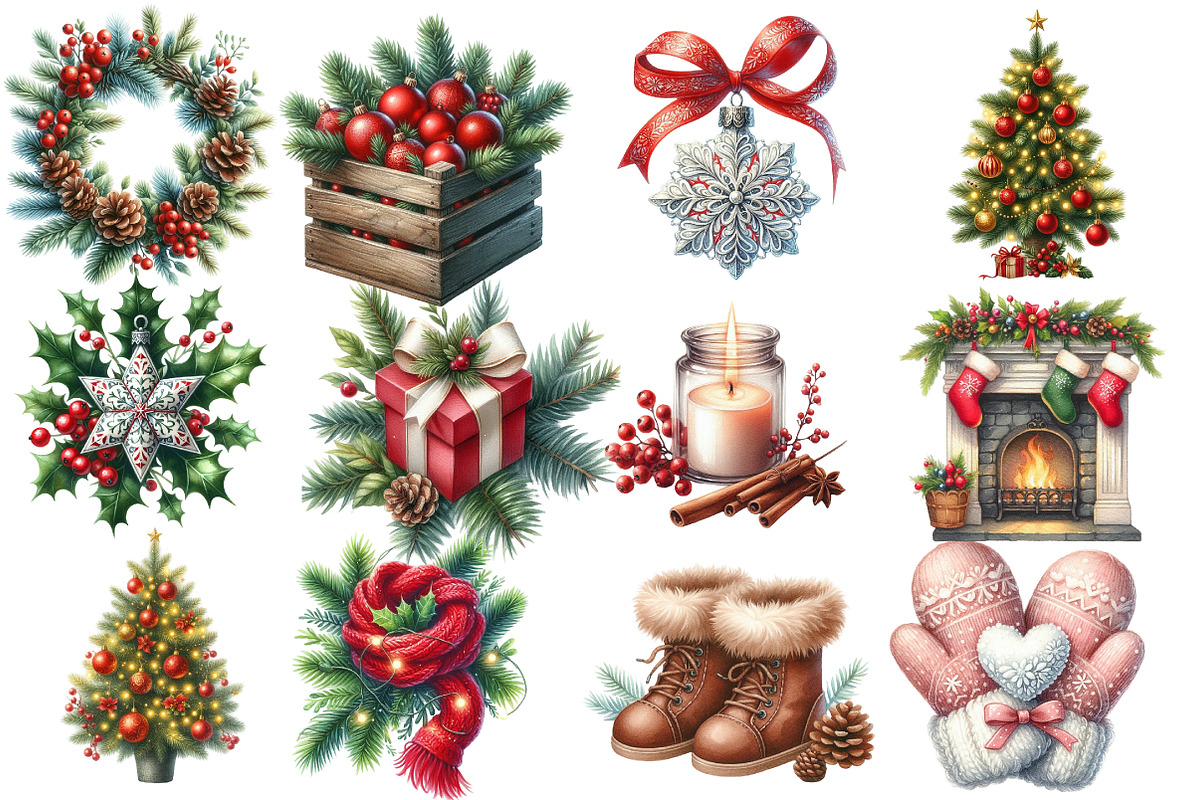 Watercolor Neutral Winter Bundle, an Illustration by Designworld (Photo 2 of 5)