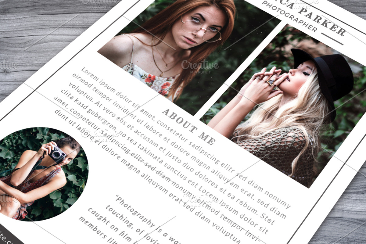 About Me Page Template, a Flyer Template by NM-Design-Studio (Photo 2 of 4)