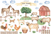 Watercolor Farm life, an Animal Illustration by MayaNavits (Thumbnail 1 of 10)