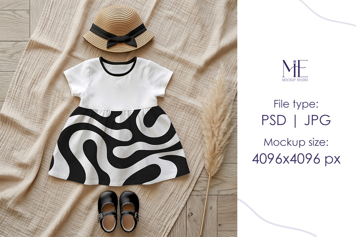 Cotton Fabric Dress Mock up, a Shirt Mockup by Mie Mockup Studio (Photo 7 of 7)