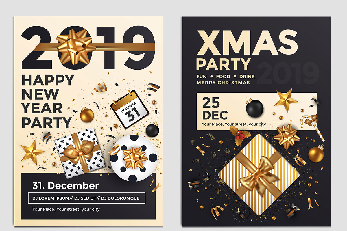 Set of 10 Christmas Party Flyers, a Brochure Template by Creative Graphics (Photo 14 of 15)