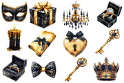 Black & Gold Luxury Clipart, an Illustration by Designworld (Thumbnail 3 of 9)