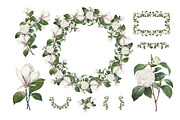 White Floral Clipart, Wreath, Frames, an Illustration by Secret Helper (Thumbnail 3 of 9)