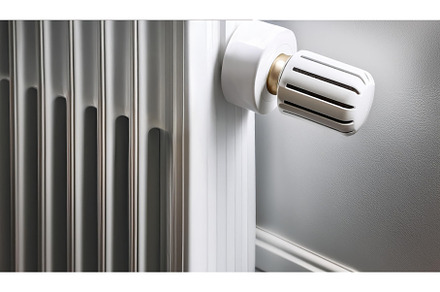 A close-up of a modern radiator