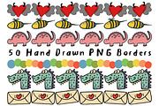 Hand Drawn Set of 50 Png Borders, an Object Graphic by Heather Green Designs (Thumbnail 1 of 6)
