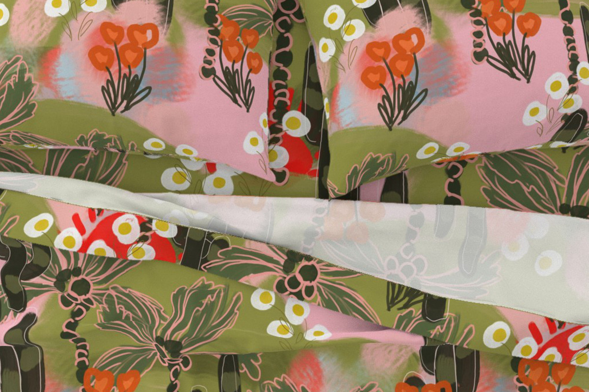 Multicoloured cactus palms pattern, a Pattern Graphic by Cotton Melon pattern Shop (Photo 3 of 7)