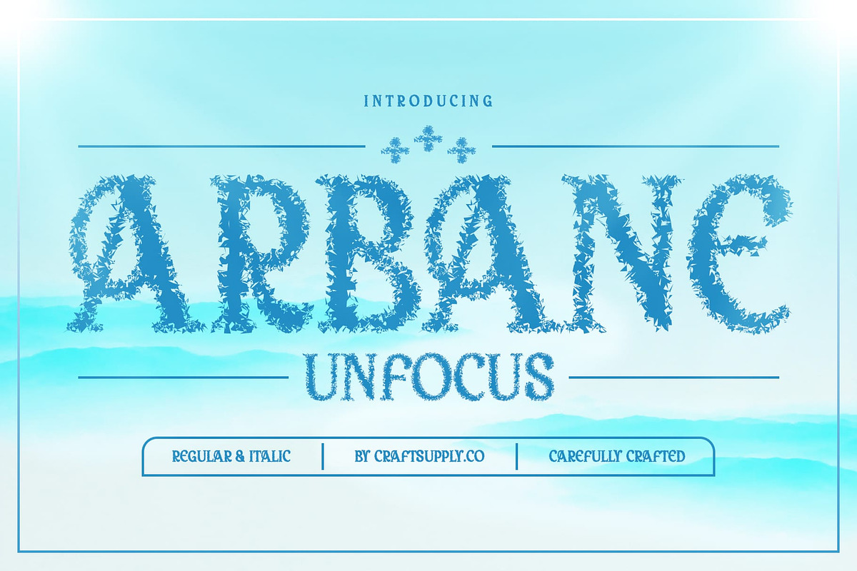 Arbane Unfocus, a Serif Font by Craft Supply Co. (Photo 1 of 8)