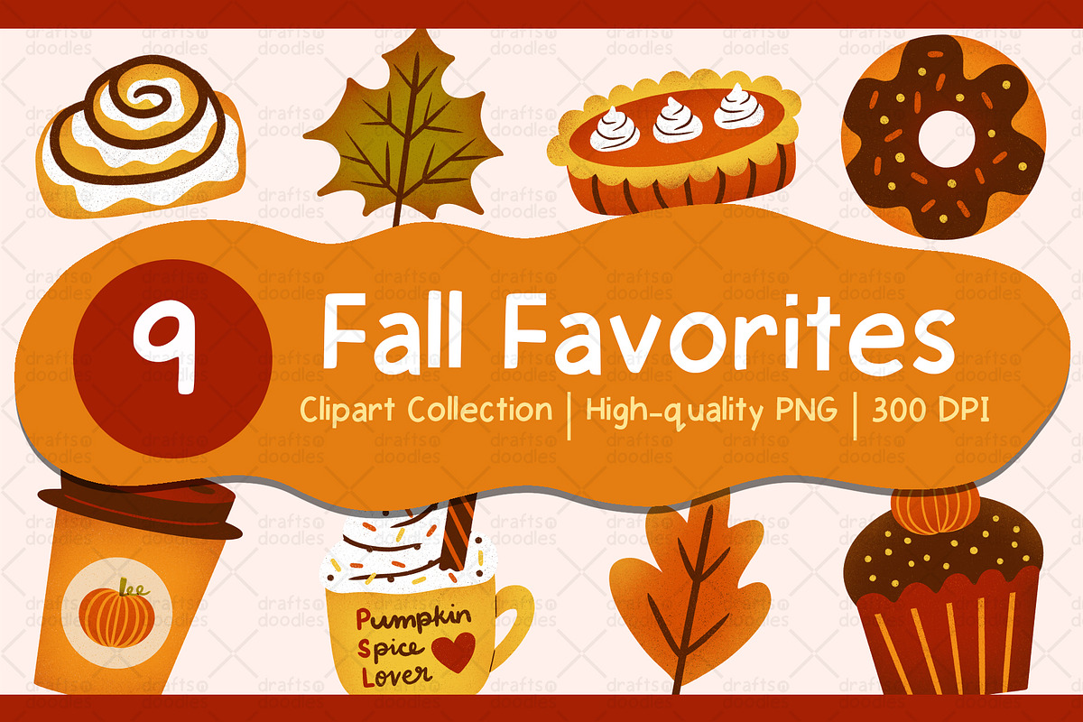 Fall Favorites Clipart Set, an Object Graphic by Drafts n Doodles (Photo 1 of 3)