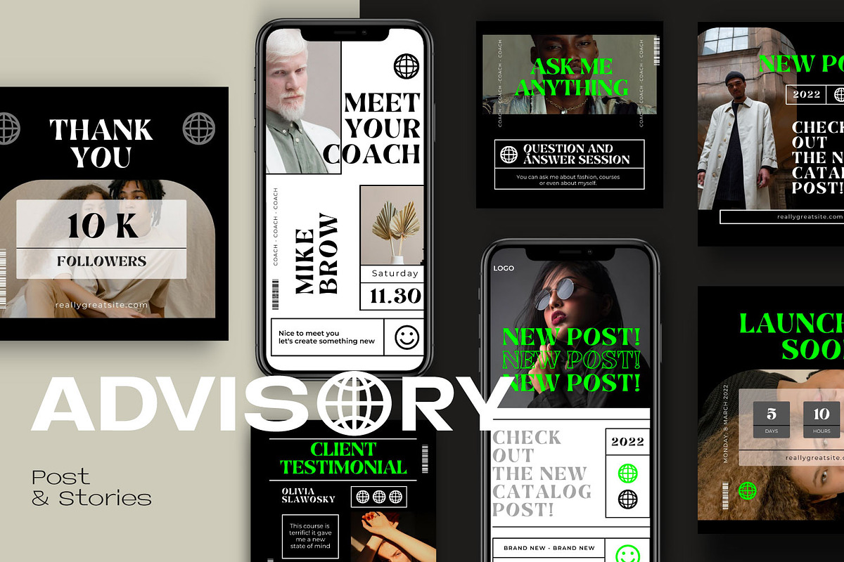 Advisory - Canva Instagram pack, a Social Media Template by Dirtytemp Studio (Photo 2 of 6)