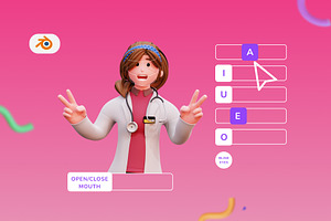 3D Character Female Doctor