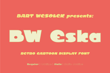 BW Eska - Retro Cartoon Font, a Font by Bart Wesolek