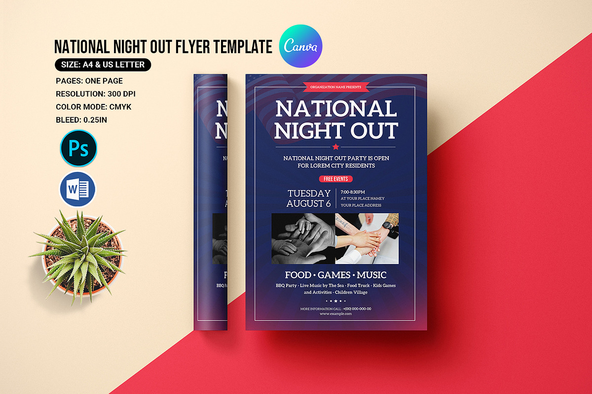 National Night Out Flyer, a Flyer Template by retrographix (Photo 1 of 4)