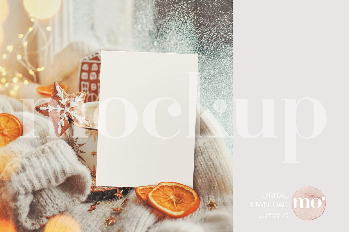 5x7 Christmas Card Mockup, a Product Mockup by MoMockups (Photo 2 of 5)