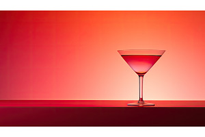 glass red to pink gradient ai, a Food & Drink Photo by pikepicture