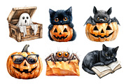 Halloween Peeking and Reading PNG, an Illustration by SinaCreation (Thumbnail 3 of 5)