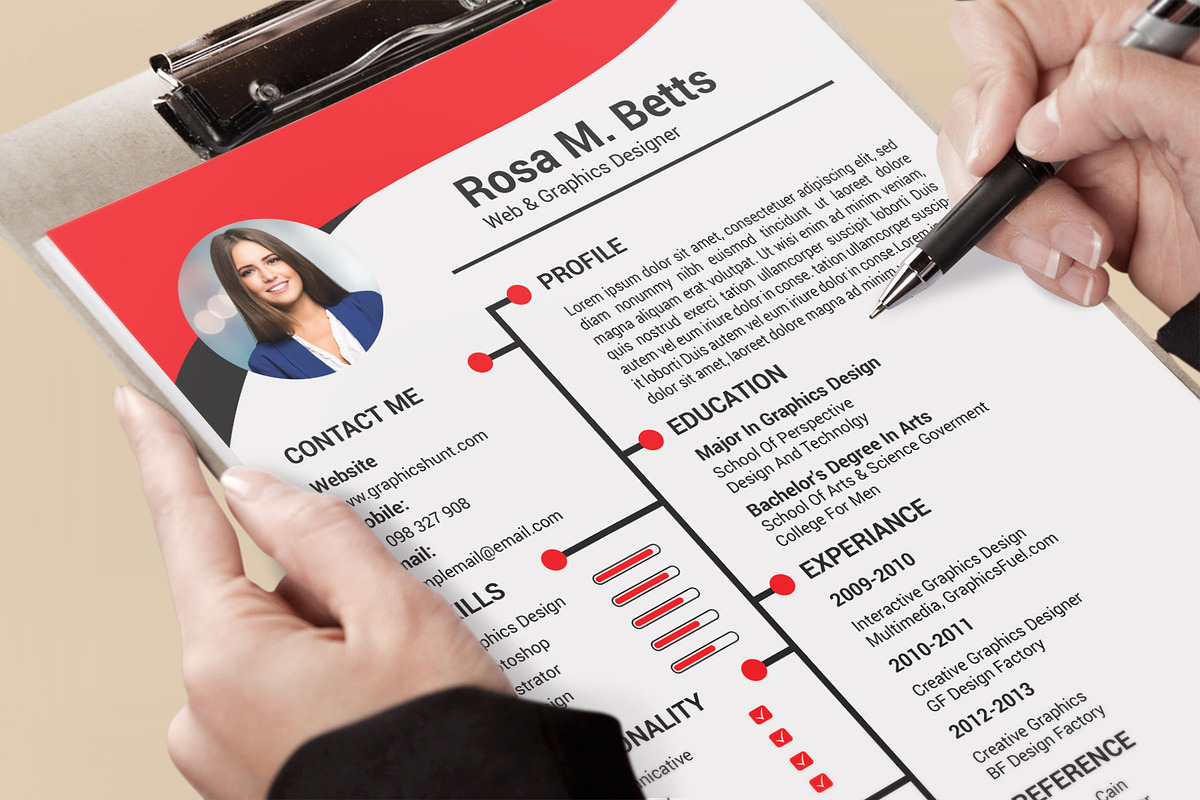 Minimal Resume/CV Template, a Resume Template by designvillage (Photo 4 of 12)