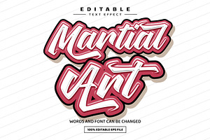 Martial Art 3D Editable Text Effect