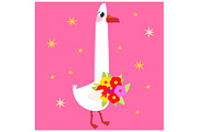 Silly Goose Birthday Clipart Set, an Animal Illustration by the_myro (Thumbnail 7 of 13)