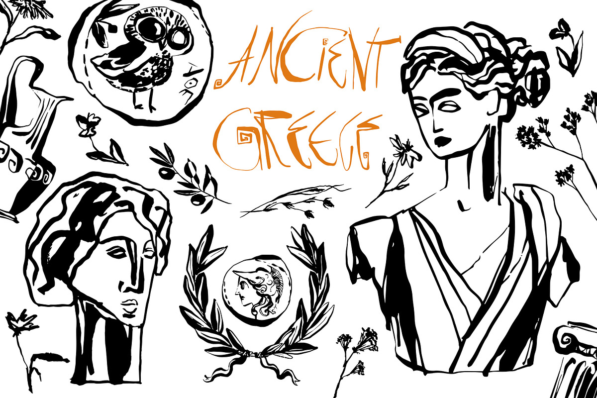 Ancient Greece clipart set, an Object Graphic by SweetRenieDesigns (Photo 1 of 3)