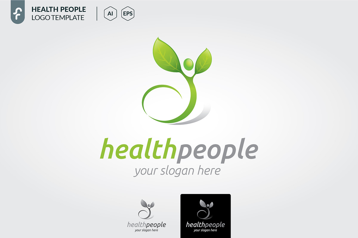 Health people logo template, a Branding & Logo Template by ft.studio