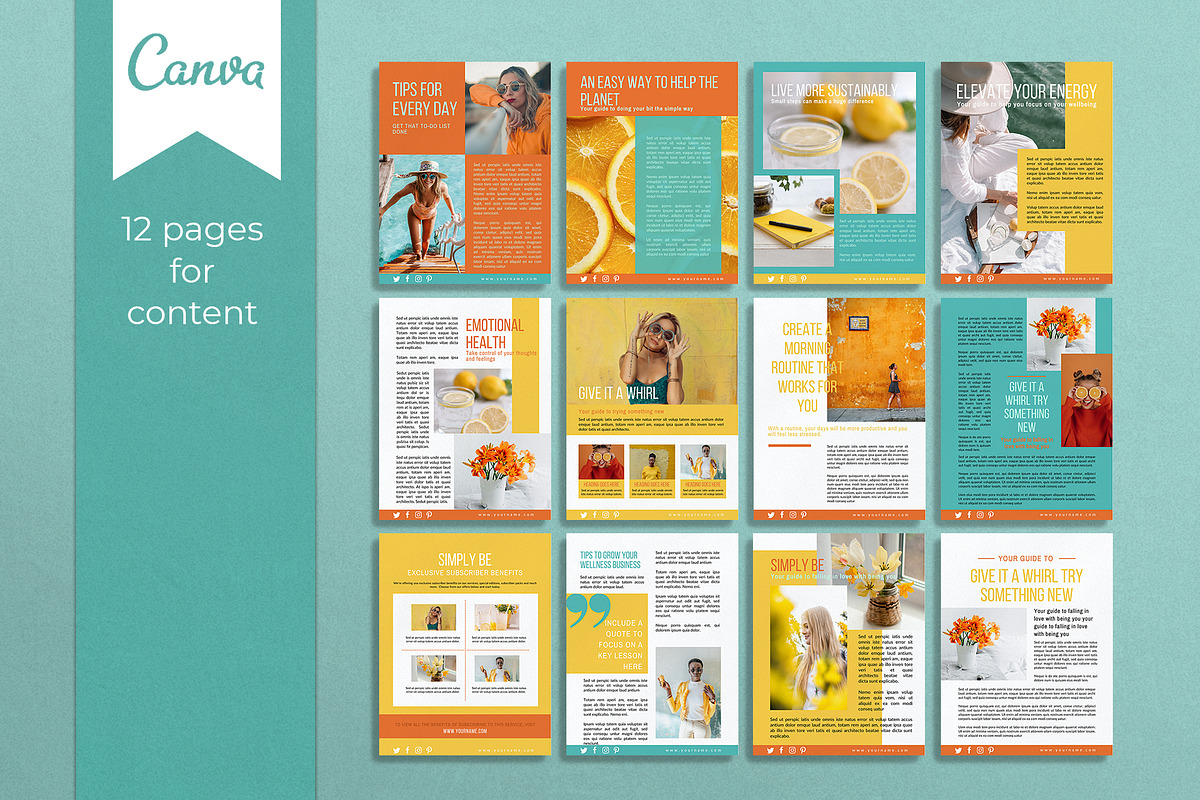 Canva Template for Ebook Workbook, a Templates & Theme by Miri Campbell