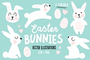 Easter Bunnies - Illustration Set, an Animal Illustration by Illustrations by Jessie (Thumbnail 1 of 3)