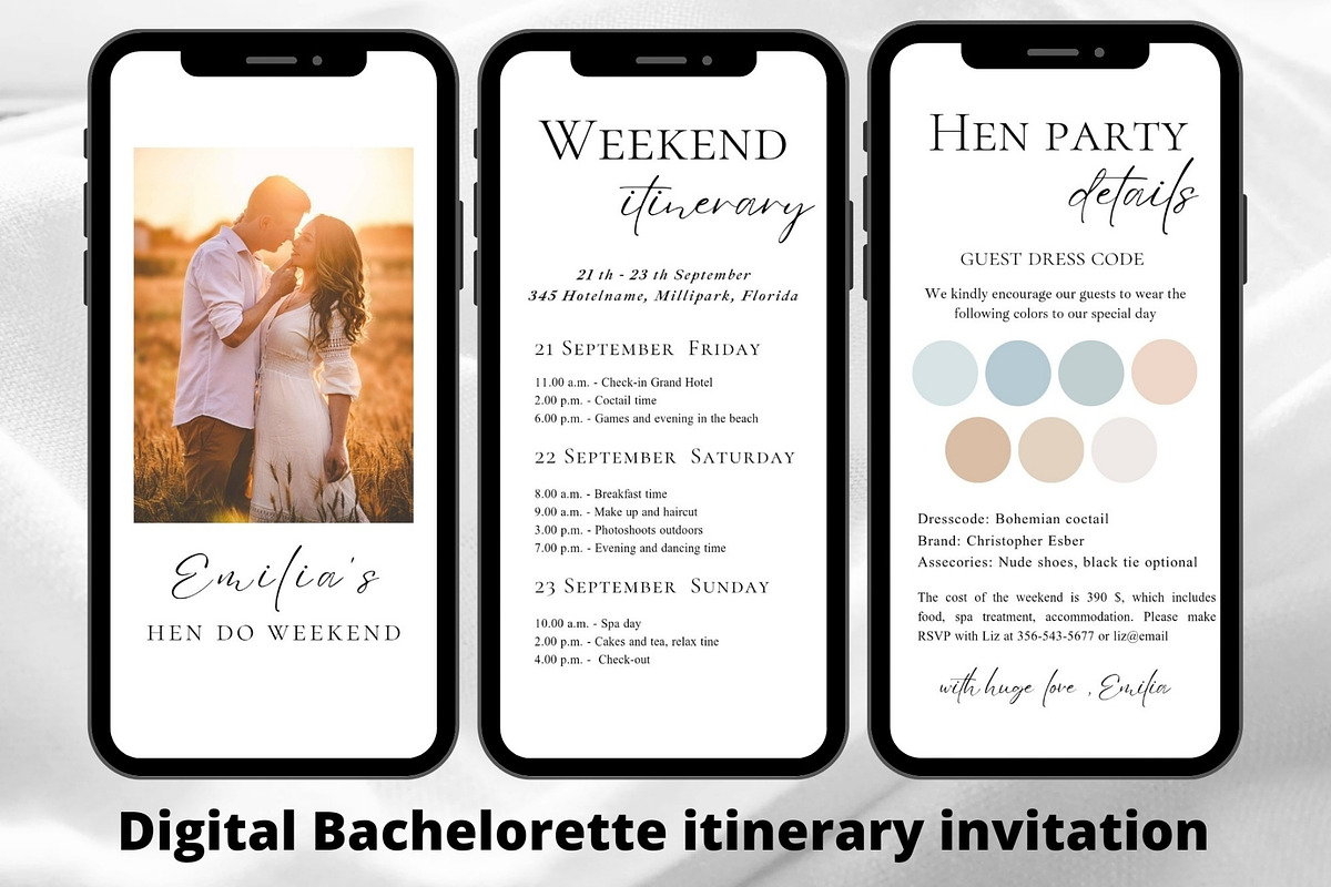Wedding party itinerary invitation, a Design Template by EvaTemplates (Photo 4 of 5)