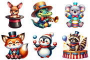 Watercolor Cute Baby Circus Animals, an Illustration by Watercolor design (Thumbnail 3 of 4)