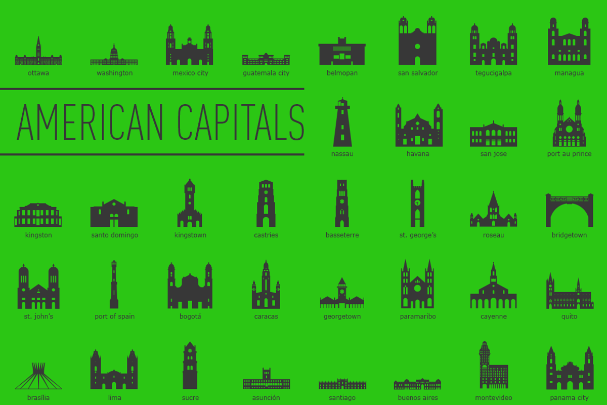 American Capital Landmarks, an Illustration by Jozsef Balazs-Hegedus (Photo 1 of 3)