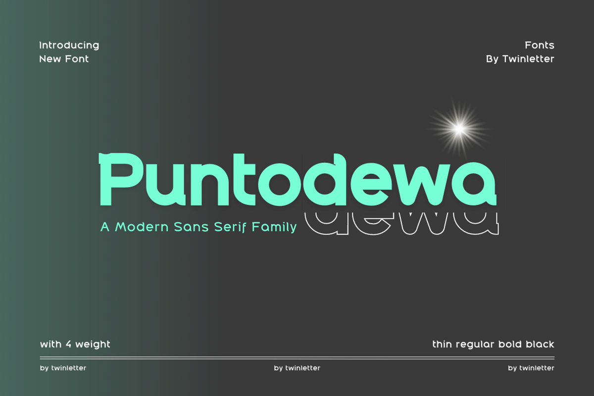Puntodewa, a Sans Serif Font by twinstd (Photo 1 of 13)