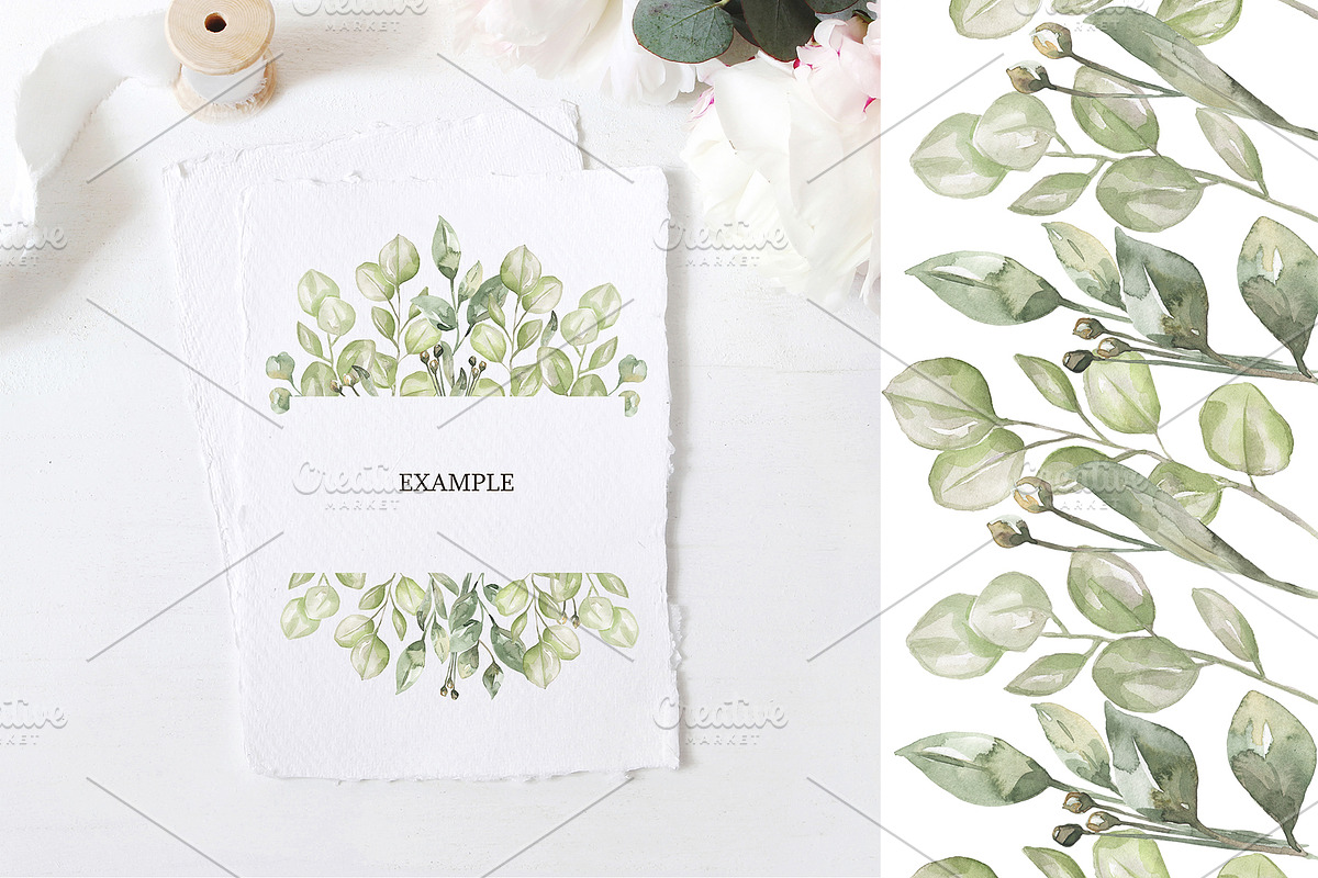 Watercolor delicate floral set, a Decorative Illustration by MayaNavits (Photo 6 of 10)
