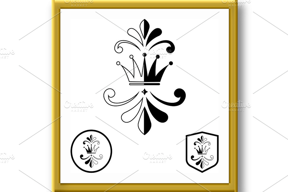 Black heraldic sign, logo, design, an Object Graphic by RODINA (Photo 2 of 3)