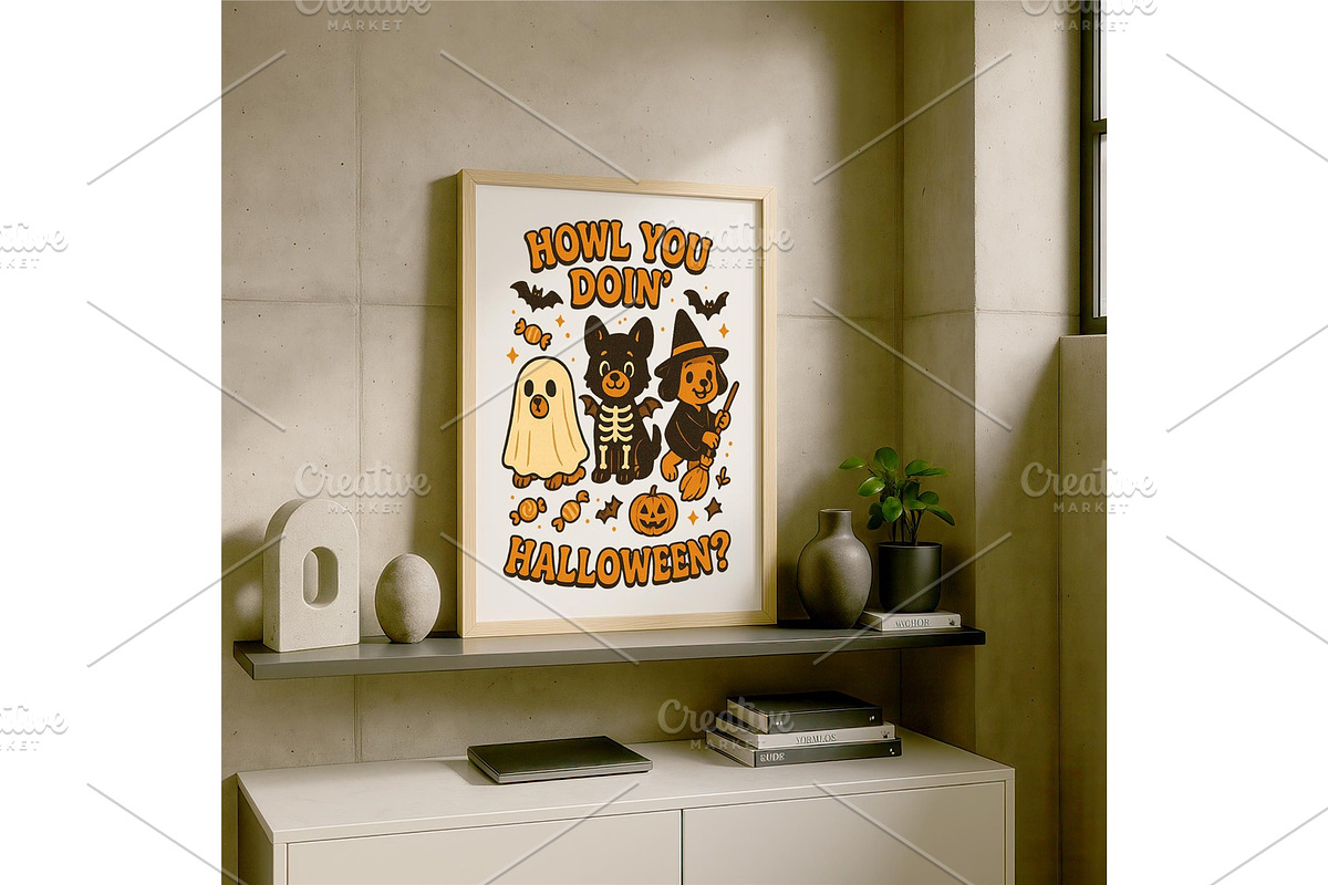 Howl You Doin Halloween Dog Costume, a Background Graphic by LaseredNinja (Photo 7 of 7)