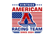 Vintage American Racing Graphic Art, a Branding & Logo Template by Buqancreative (Thumbnail 1 of 2)