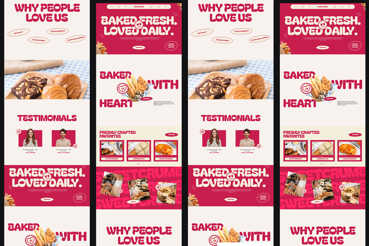 Figma Bakery Shop Landing Page, a Landing Page Template by Musara (Photo 4 of 6)