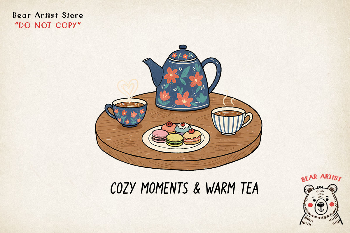 Coffee Morning Hand-drawn PNG Bundle, an Illustration by GlitterCraft (Photo 10 of 101)