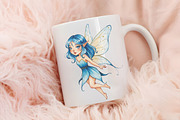 Cute pin up blue fairy, an Illustration by RobertsArt (Thumbnail 3 of 7)