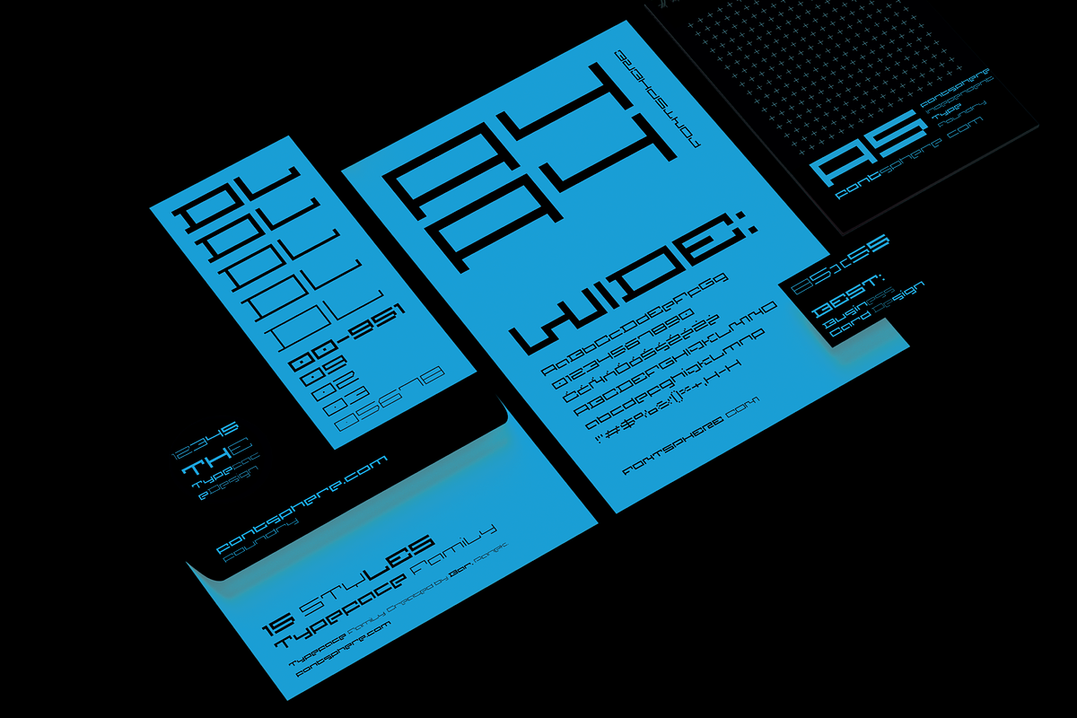F Pixel - Typeface Family 15 Styles, a Sans Serif Font by Fontsphere (Photo 5 of 9)