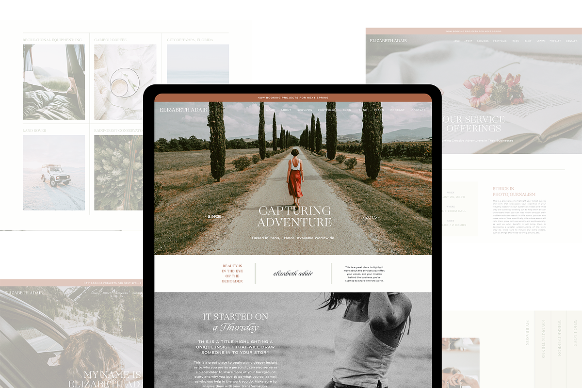 Portfolio Showit Website Template, a WordPress Template by Studio Humankind (Photo 1 of 2)