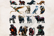 The Lapis Bestiary Fantasy Cliparts, a Decorative Illustration by ThatsDesignArt (Thumbnail 6 of 17)