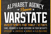 VARSTATE FONT FAMILY (12 FONTS), a Sans Serif Font by Alphabet Agency (Thumbnail 1 of 10)