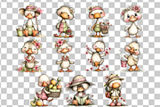Summer Goose Watercolor Clipart PNG, an Animal Illustration by Nicolle's Colorful Art (Thumbnail 3 of 3)