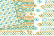 Mint & Gold Boho Seamless Patterns, a Pattern Graphic by Avenie Digital (Thumbnail 4 of 4)