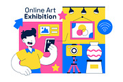 10 Online Art Exhibition Design, a Decorative Illustration by denayunebgt (Thumbnail 4 of 4)