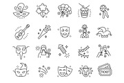 20 Carnival and holiday icons set, an Outline Icon by oxy_gen (Thumbnail 2 of 4)