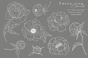Peony Line Illustration - Flower Art, an Illustration by Ooh Lily (Thumbnail 8 of 12)