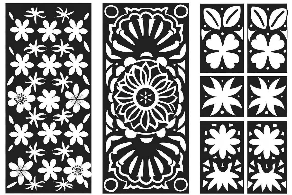Elegant Floral Laser Cut Panel Bund, a Graphic by Creativeshirt (Photo 8 of 10)